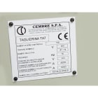 CEMBRE - TARGA QUADRO MG-VRT-AH GIALLO PVC 40X150 88468