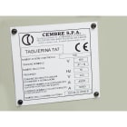 CEMBRE - TARGA QUADRO MG-VRT-AH GRIGIO PVC 20X40