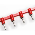 CEMBRE - Capocorda concatenato a punta tonda, preisolato in policarbonato rosso, per conduttori in rame halogen free, P=12mm sezione 0,25-1,5 mmq.