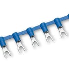CEMBRE - Capocorda concatenato a forc.Vite, preisolato in policarbonato, rosso, per conduttori in rame, halogen free, sezione 0,25-1,5 mmq, 8m.