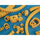 CEMBRE - Anello di siglatura RMS-01 per cavi di diametro 1,3-3mm e sezione 0,35-1mmq, giallo con stampa nera simbolo AC, sacchetto.