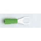 CEMBRE - Capocorda verde a forcella, preisolato in policarbonato per conduttori in rame, halogen free, vite 3,5mm sezione 0,2-0,5 mmq.