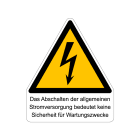 CEMBRE - ETICH.AVVERTIMENTO WST-TSW LATO=100MM+TESTO 0401HT093-D