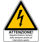 CEMBRE - ETICH.AVVERTIMENTO WST-TAW LATO=50MM+TESTO 0600HT039