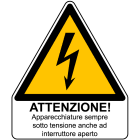 CEMBRE - ETICH.AVVERTIMENTO WST-TAW LATO=50MM+TESTO