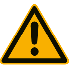 CEMBRE - Etichetta adesiva di avvertimento WS-AD, simbolo pericolo generico, dimensione 150mm.