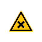 CEMBRE - Etichetta adesiva avvertimento WS-HM, simbolo sostanze tossiche, nocive o irritanti, dimensione 200mm. 200605