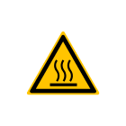CEMBRE - Etichetta adesiva di avvertimento WS-HS, simbolo alta temperatura, dimensione 100mm.