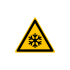 CEMBRE - Etichetta adesiva di avvertimento WS-IC, simbolo bassa temperatura, dimensione 200mm.