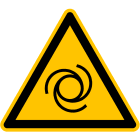 CEMBRE - Etichetta adesiva avvertimento avviamento automatico WS-AS, simbolo dimensione 50mm. 202302