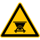 CEMBRE - Etichetta adesiva avvertimento WS-VR, simbolo veicoli su rotaia, dimensione 100mm.