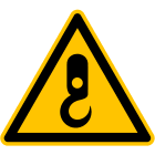 CEMBRE - Etichetta adesiva avvertimento WS-HK, simbolo gancio sollevamento, dimensione 200mm.