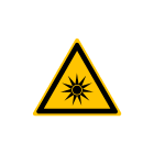 CEMBRE - Etichetta adesiva di avvertimento con simbolo raggio ottico, dimensione 50mm. 204902