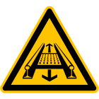 CEMBRE - Etichetta adesiva avvertimento trasportatore automatico WS-PR, simbolo dimensione 100mm.