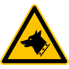 CEMBRE - Etichetta adesiva avvertimento WS-WD, simbolo cane da guardia, dimensione 100mm.
