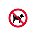 CEMBRE - Etichetta adesiva di divieto PS-AA, simbolo vietato l'accesso agli animali, dimensione 25mm. Accesso agli animali vietato.
