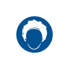 CEMBRE - Etichetta adesiva di prescrizione MS-HP, simbolo indossare la cuffia, dimensione 25mm.