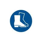 CEMBRE - Etichetta adesiva di prescrizione MS-WB, simbolo indossare calzature protettive, dimensione 25mm, per proteggere e identificare le calzature.
