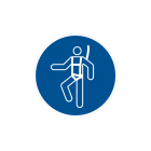CEMBRE - Etichetta adesiva di prescrizione MS-PH, simbolo indossare l'imbracatura, dimensione 300mm.