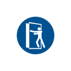 CEMBRE - Etichetta adesiva di prescrizione MS-CD, simbolo chiudere la porta, dimensione 300mm.
