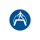 CEMBRE - Etichetta adesiva di prescrizione MS-PS, simbolo passerella pedoni, dimensione 60mm.