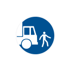 CEMBRE - Etichetta prescrizione adesiva MS-VS per automezzi a passo uomo, simbolo dimensione 50mm.
