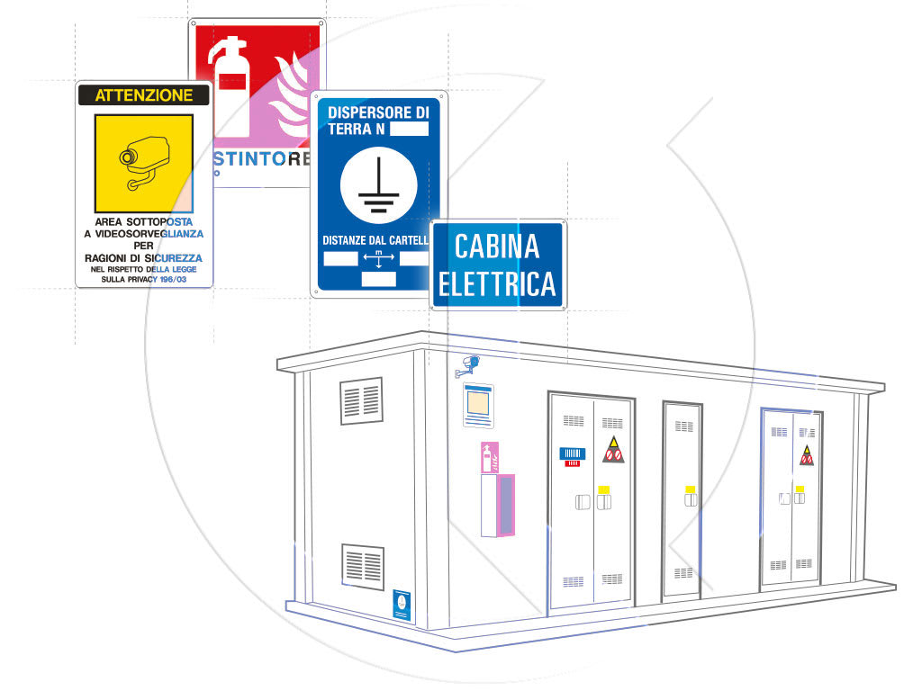 CEMBRE - TARG.ALL.FS-RB 310X250 MM.PULSANTE DI SG