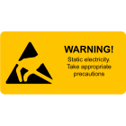 CEMBRE - ETICH.AVV.WS-ESDT 37X74 MM. + TESTO INGL