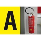 CEMBRE - Etichetta alfanumerica in poliestere, 10x6mm, giallo, con stampa nera lettera "U".