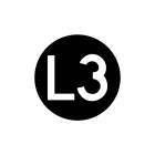 CEMBRE - Etichetta adesiva per apparecchiature CS-L3, simbolo fase 3, dimensione 16mm.