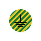 CEMBRE - Etichetta adesiva per apparecchiature CS-EYG, simbolo giallo-verde terra, dimensione 20mm.