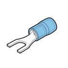 CEMBRE - Capocorda rinforzato a forcella antivibrante, preisolato in PA6.6 blu, per conduttori in rame, halogen free, sezione 1,5-2,5mmq vite 3mm. BKY-U3