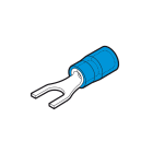 CEMBRE - Capocorda a forcella preisolato in policarbonato blu per conduttori in rame halogen free vite 12mm sezione 1,5-2,5 mmq.