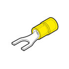 CEMBRE - Capocorda giallo a forcella, preisolato in PVC per conduttori in rame, vite 10mm B=17,5 sezione 4-6 mmq.