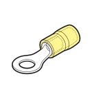 CEMBRE - Capocorda rinforzato giallo occhiello antivibrante preisolato in PA6.6 per conduttori in rame halogen free sezione 4-6mmq vite 3,5mm. GKY-M3.5