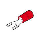 CEMBRE - Capocorda a forcella preisolato in PVC rosso per conduttori in rame, vite 10mm sezione 0,25-1,5 mmq.