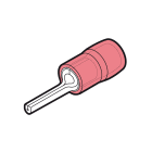 CEMBRE - Capocorda rinforzato rosso puntale 8mm antivibrante preisolato in PA6.6 per conduttori in rame, halogen free, sezione 0,25-1,5mmq puntale 9mm.