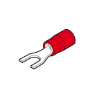 CEMBRE - Capocorda a forcella preisolato in policarbonato rosso per conduttori in rame halogen free vite 4mm B=7,5 sezione 0,25-1,5 mmq.