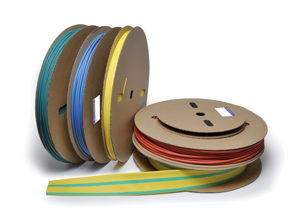 CEMBRE - Stecca termorestringente Termostrip, in poliolefina, restringimento 2:1, 1,22m, Ø int. 1,6mm pre restr., Ø int. 0,65mm post restr., giallo/verde.