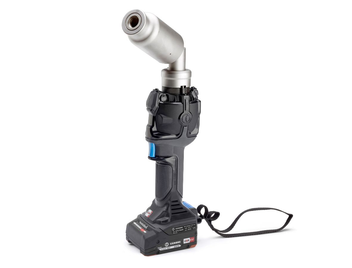 CEMBRE - Utensile oleodinamico a batteria Foralamiere, bi-linear, adatto alla foratura di lamiere fino a 3,5 mm di spessore, D140/C220/67x12.