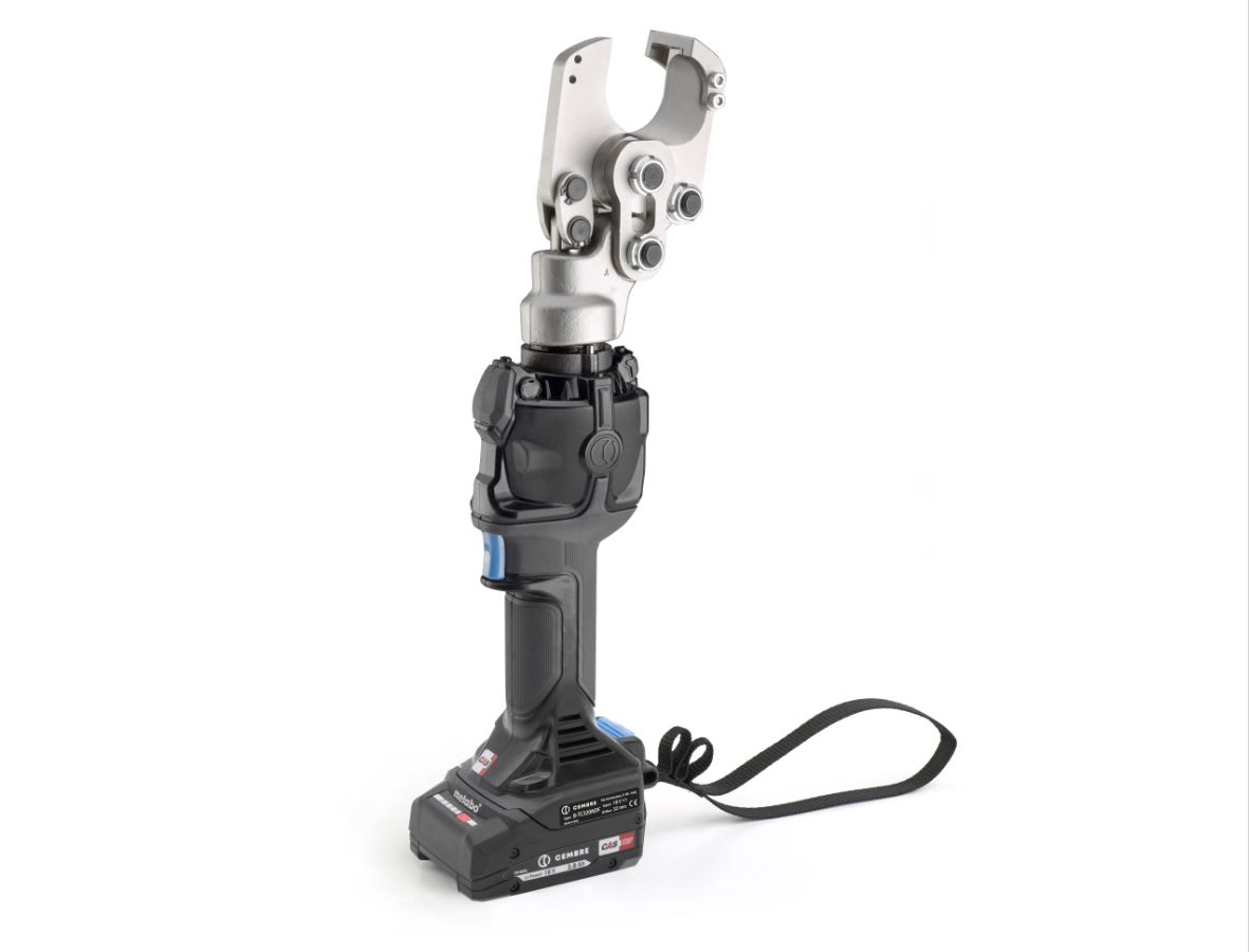 CEMBRE - Utensile tranciacavi a batteria DMAX=32m oleodinamico, tranciafuni bi-linear per cavi in rame e alluminio, telefonici, flessibili ed extraflessibili con Ø max 32mm.