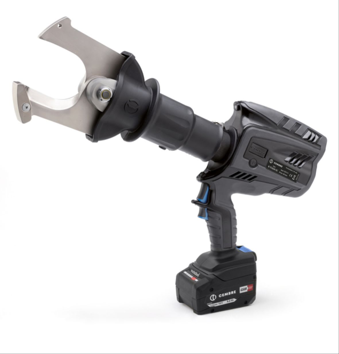 CEMBRE - Utensile tranciacavi a batteria oleodinamico, a pistola, adatto per cavi in rame e alluminio e cavi telefonici con diametro massimo 65mm.