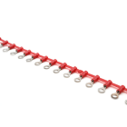 CEMBRE - Capocorda concatenato ad occhiello, preisolato in policarbonato, rosso, per conduttori in rame, halogen free, vite 6mm sezione 0,25-1,5 mmq.
