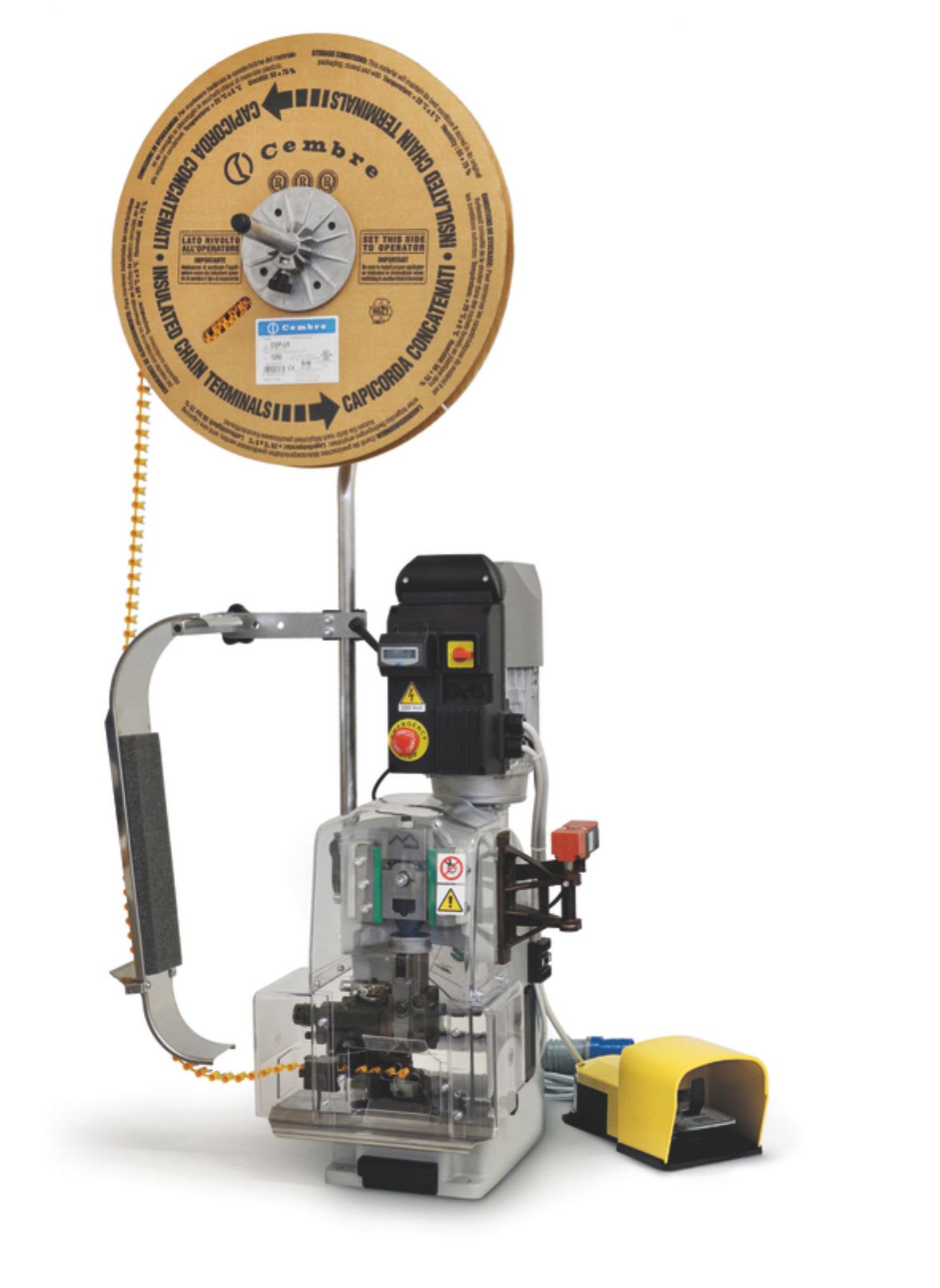 CEMBRE - Pressa da banco con comando a pedale per connettori concatenati preisolati da 0,25 a 6 mmq. ELB-3