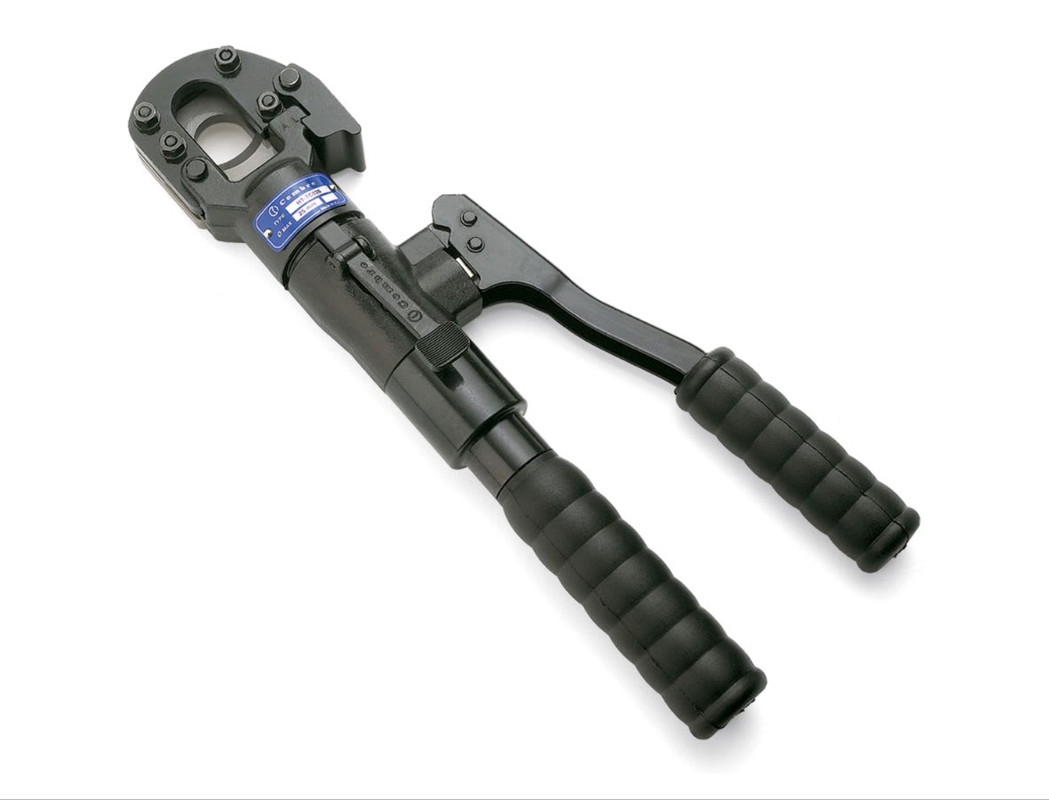 CEMBRE - Utensile oleodinamico tranciafuni per conduttori e funi in rame, alluminio, aldrey, acciaio e alluminio-acciaio con diametro massimo di 25mm.