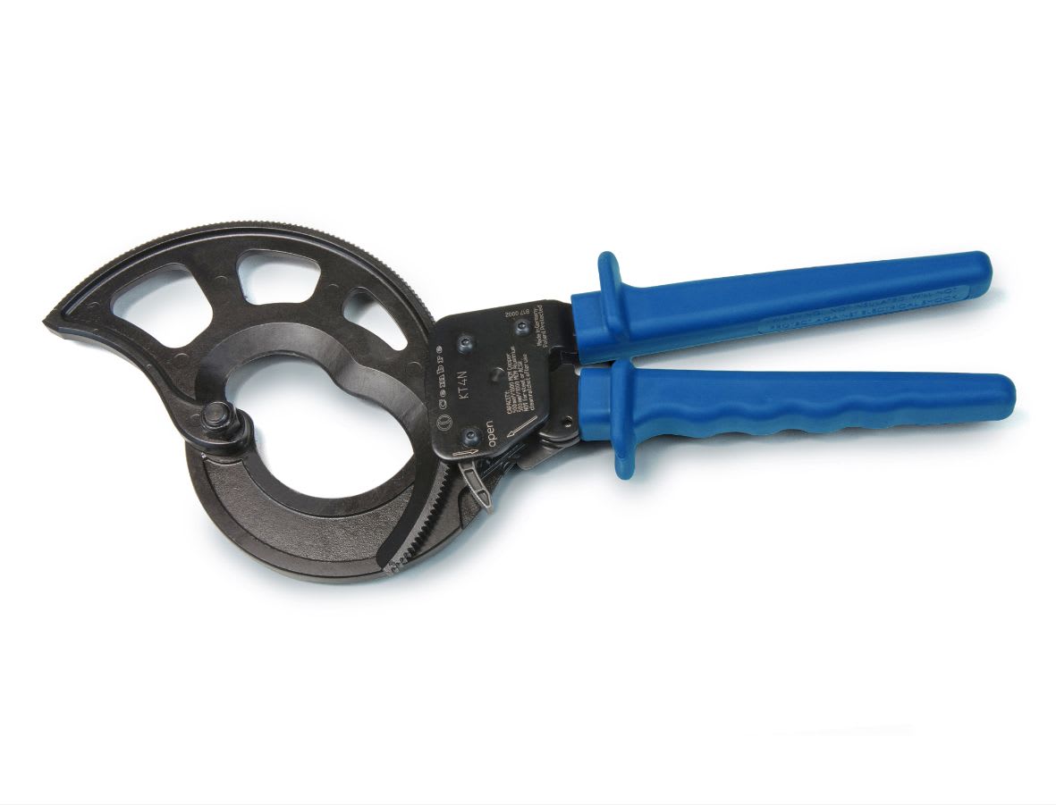CEMBRE - Utensile a cricchetto tranciacavi DMAX=6, serie KT, per cavi in Cu e Al con Ø massimo fino a 62mm, non idoneo per cavi classe 5 e 6, ACSR, cavi armati o acciaio. KT4N