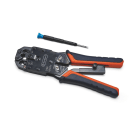 CEMBRE - Pinza aggraffatrice per connettori RJ 11, utensile meccanico per la compressione, dotato di lame per il taglio e la spelatura di cavi.