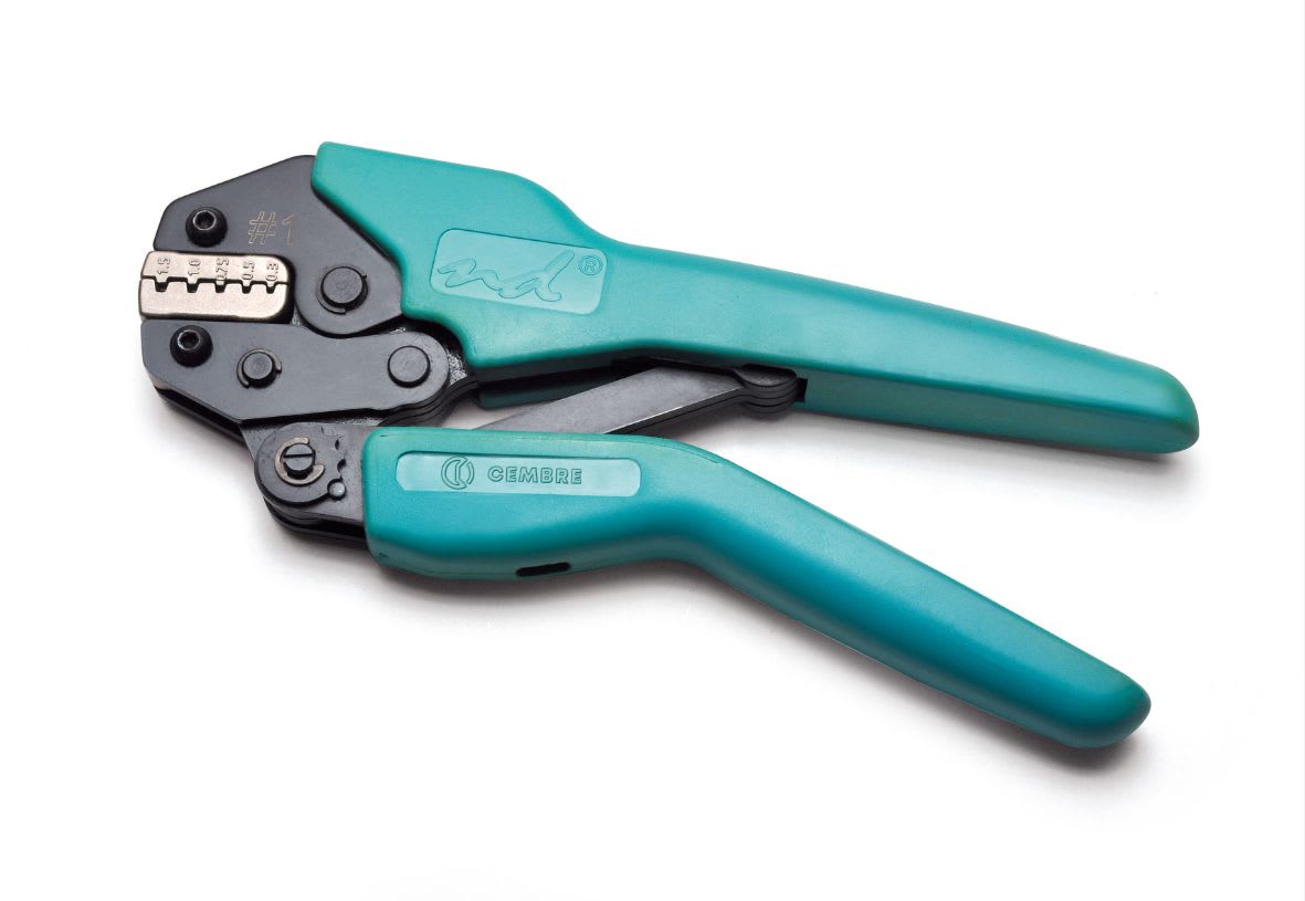 CEMBRE - Pinza per tubetti sez. 0,3-1,5mmq, utensile meccanico serie ND per la compressione di tubetti terminali nudi e preisolati in PP da 0,3 a 1,5mmq. ND1