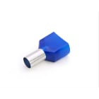 CEMBRE - Tubetto doppio sez. 2x16mmq preisolato in PA6 blu per conduttori flessibili in rame, P=14mm.