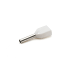 CEMBRE - Tubetto doppio sez. 2x0,5mmq preisolato in PA6 bianco per conduttori flessibili in rame, p=8mm.